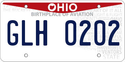 OH license plate GLH0202
