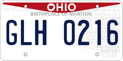 OH license plate GLH0216