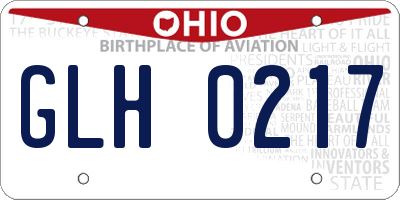 OH license plate GLH0217