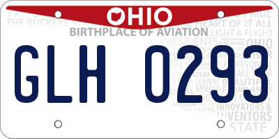 OH license plate GLH0293