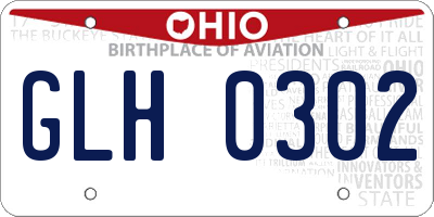 OH license plate GLH0302