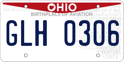 OH license plate GLH0306