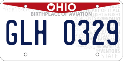 OH license plate GLH0329