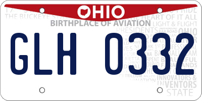 OH license plate GLH0332