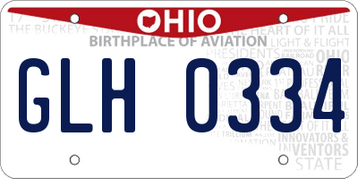 OH license plate GLH0334