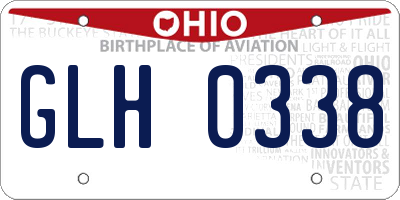 OH license plate GLH0338