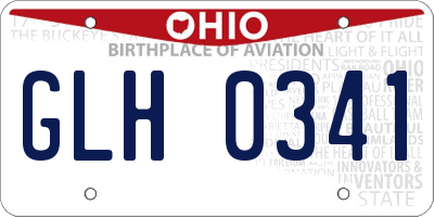 OH license plate GLH0341