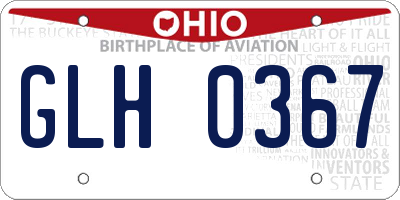 OH license plate GLH0367