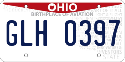 OH license plate GLH0397