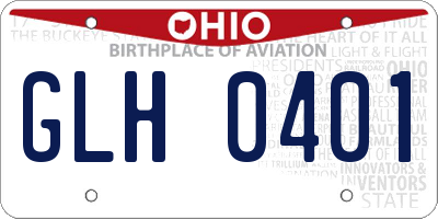 OH license plate GLH0401