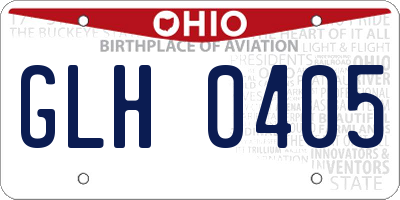 OH license plate GLH0405