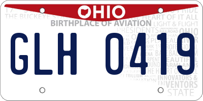 OH license plate GLH0419