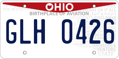 OH license plate GLH0426