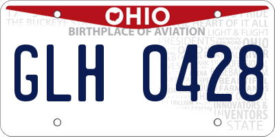 OH license plate GLH0428