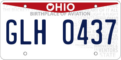 OH license plate GLH0437