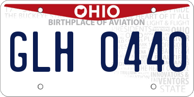 OH license plate GLH0440