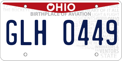 OH license plate GLH0449