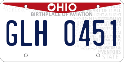 OH license plate GLH0451