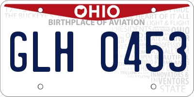 OH license plate GLH0453