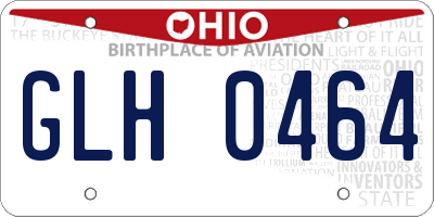 OH license plate GLH0464