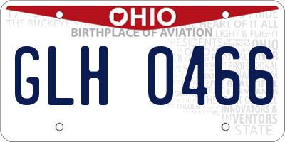 OH license plate GLH0466