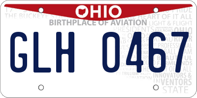 OH license plate GLH0467