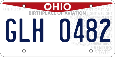 OH license plate GLH0482
