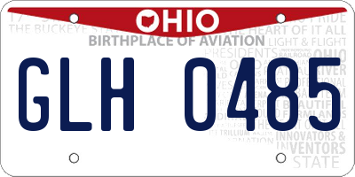 OH license plate GLH0485