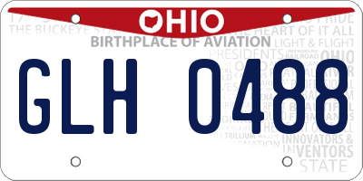 OH license plate GLH0488