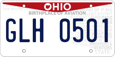 OH license plate GLH0501