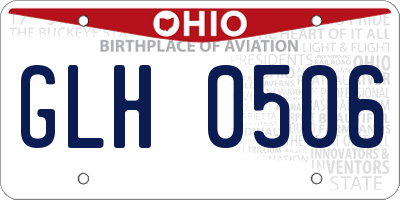 OH license plate GLH0506