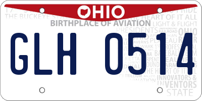 OH license plate GLH0514