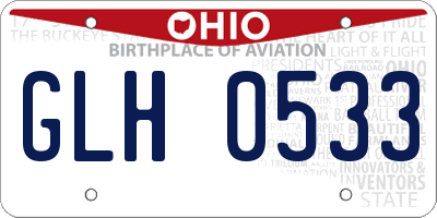 OH license plate GLH0533