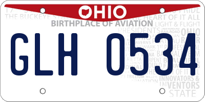 OH license plate GLH0534