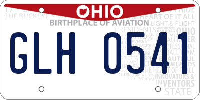 OH license plate GLH0541