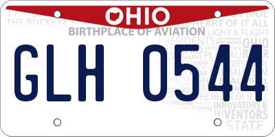 OH license plate GLH0544
