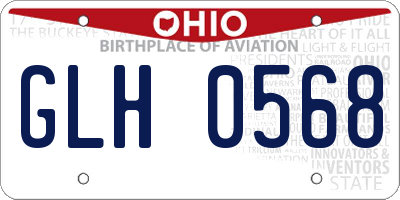 OH license plate GLH0568