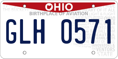 OH license plate GLH0571