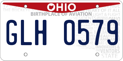 OH license plate GLH0579