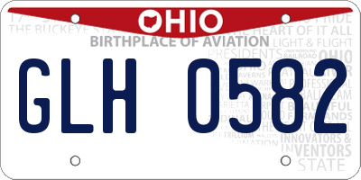 OH license plate GLH0582