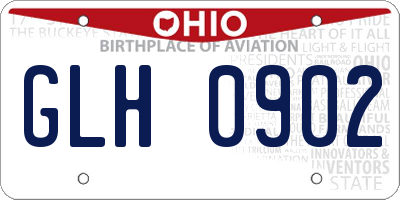 OH license plate GLH0902