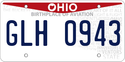 OH license plate GLH0943