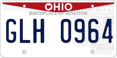OH license plate GLH0964