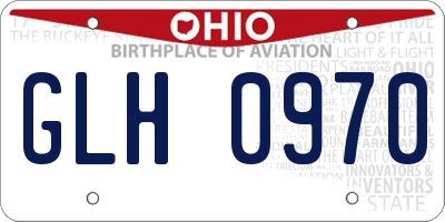OH license plate GLH0970