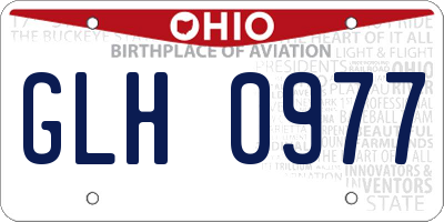 OH license plate GLH0977