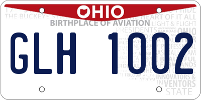 OH license plate GLH1002