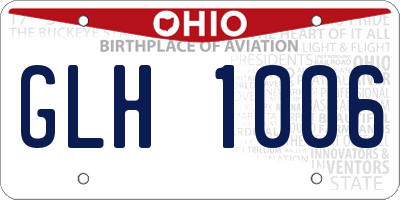 OH license plate GLH1006