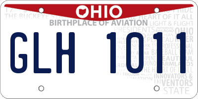 OH license plate GLH1011