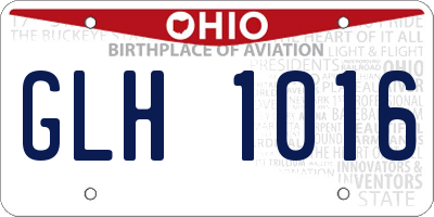 OH license plate GLH1016