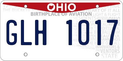 OH license plate GLH1017
